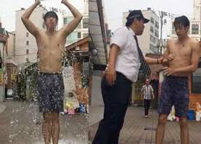 จริง หรือ เตี๊ยม!  ฟิล์ม รัฐภูมิ โดนตร.จับขณะทำice bucketที่เกาหลี