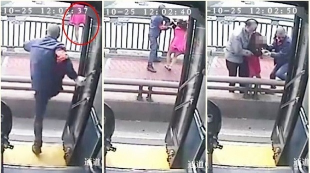 โชเฟอร์รถเมล์ฮีโร่จอดรถ-ช่วยหญิงสาวที่กำลังโดดสะพานฆ่าตัวตาย