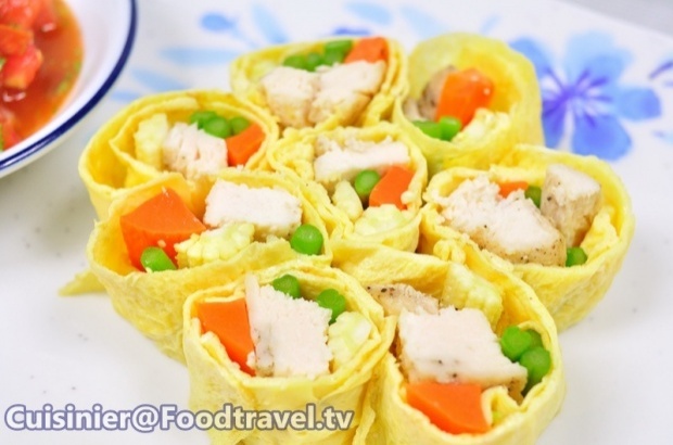 ไข่ห่อไก่ Chicken Wrap with Egg