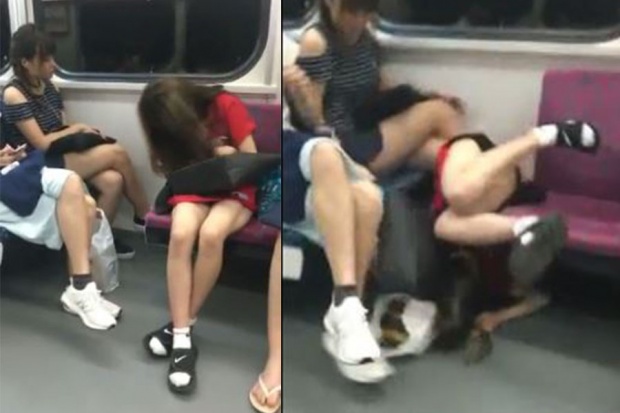 ลั่นเลย!! สาวๆไม่เป๊ะจริงอย่าริอาจนอนบนรถไฟไม่งั้นจะเป็นแบบนี้?