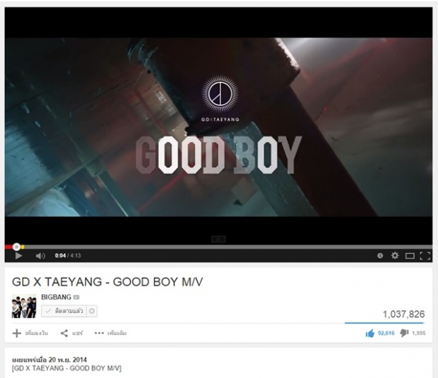 ปล่อยมาแล้ว!!!  “Good Boy” MVของเพื่อนซี้ G-Dragon x Taeyang !!!