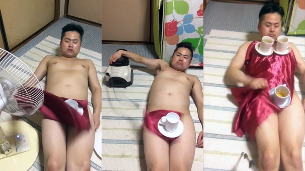 อย่ากะพริบตา! หนุ่มญี่ปุ่นเล่นกลพิลึก ดึงผ้า-ลุ้นว่าถ้วยจะหลุดมั้ย! (คลิป)