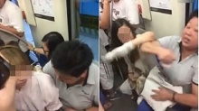 มนุษย์ป้าฮีโร่!!จบศึก 2 สาวตบกันบนรถไฟใต้ดิน เพราะแย่งที่นั่ง!