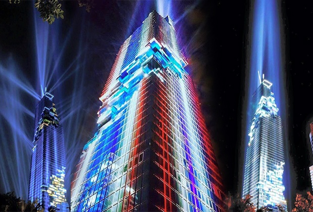 ชมการแสดงสุดตระการตา แสง สี ตึกมหานคร” ตึกสูงสุดในไทย
