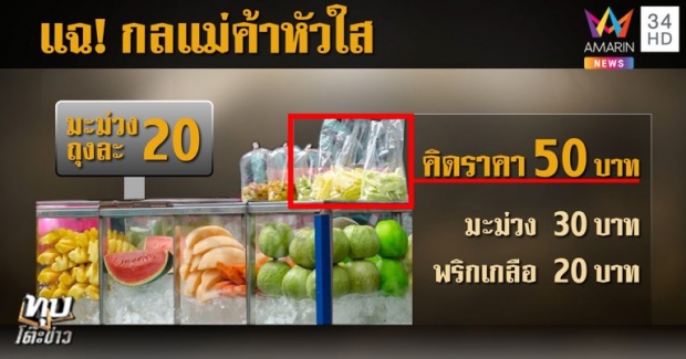 ล่า “แม่ค้า” หัวหมอ ขายมะม่วงลูกละ 20 ใครซื้อถูกฟันเป็นร้อย ขนาดเจ้าถิ่นยังโดน (คลิป)