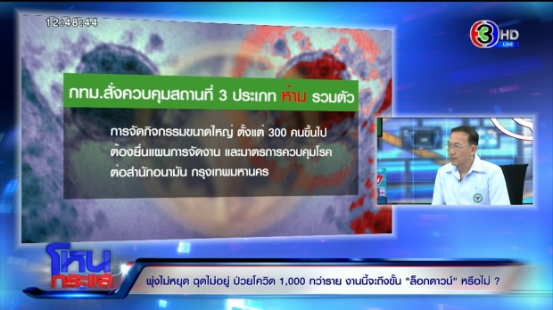 พุ่งไม่หยุดฉุดไม่อยู่ ป่วยโควิด 1,000 กว่าราย ถึงขั้นล็อกดาวน์หรือไม่?